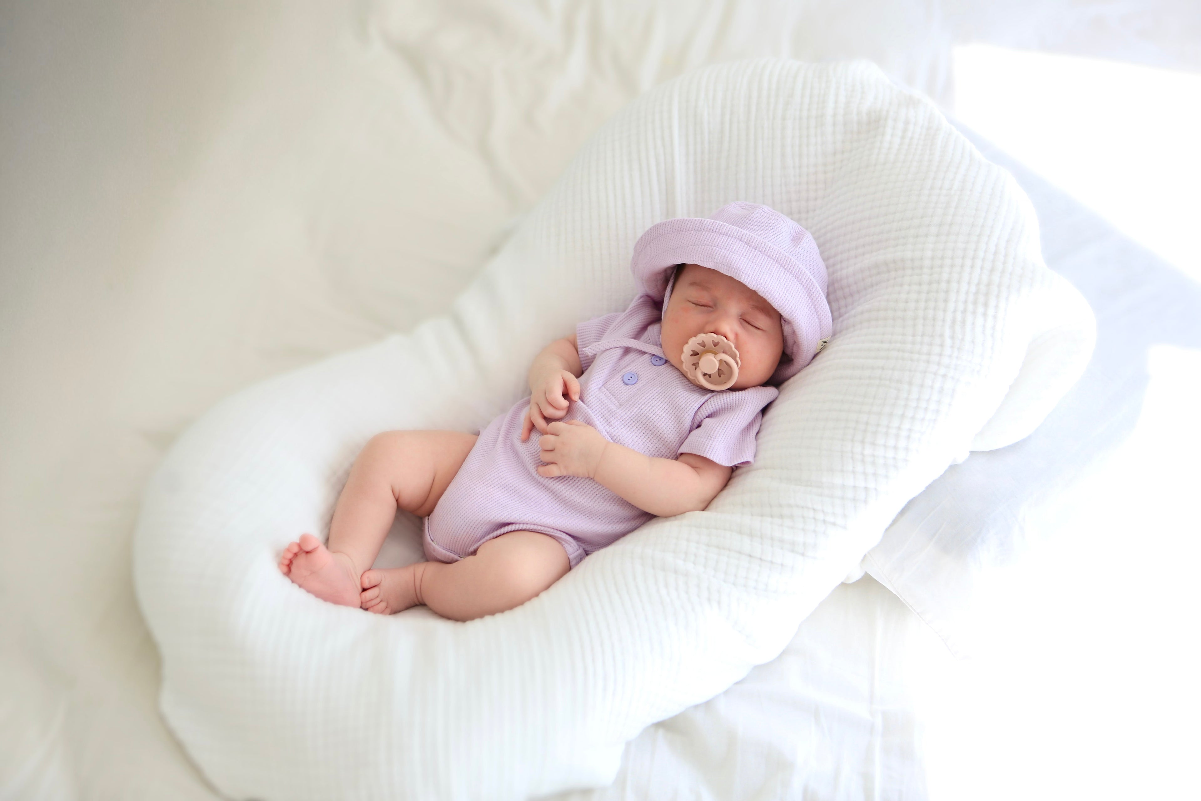 Summer Bodysuit & Sunhat - Lilac