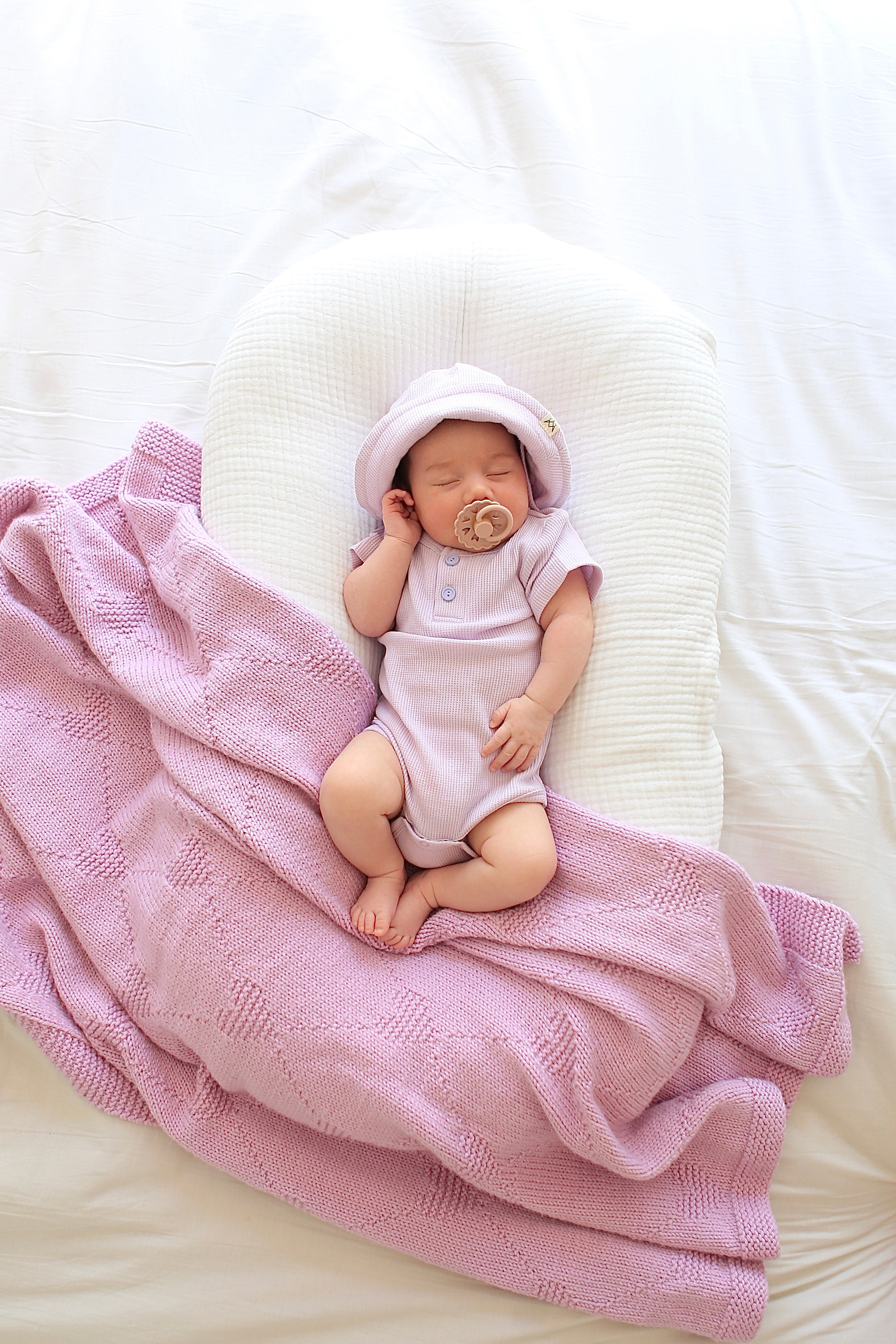 Summer Bodysuit & Sunhat - Lilac