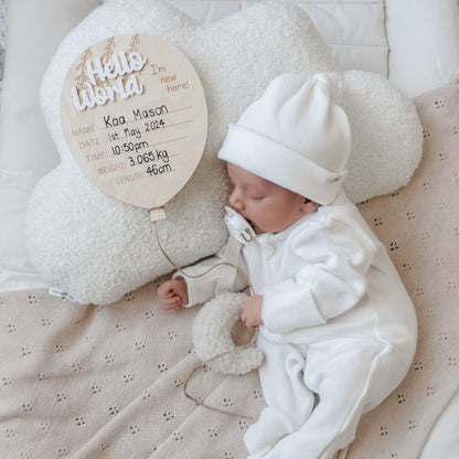 My First Outfit - Powder White- Onesie &amp; Beanie Set