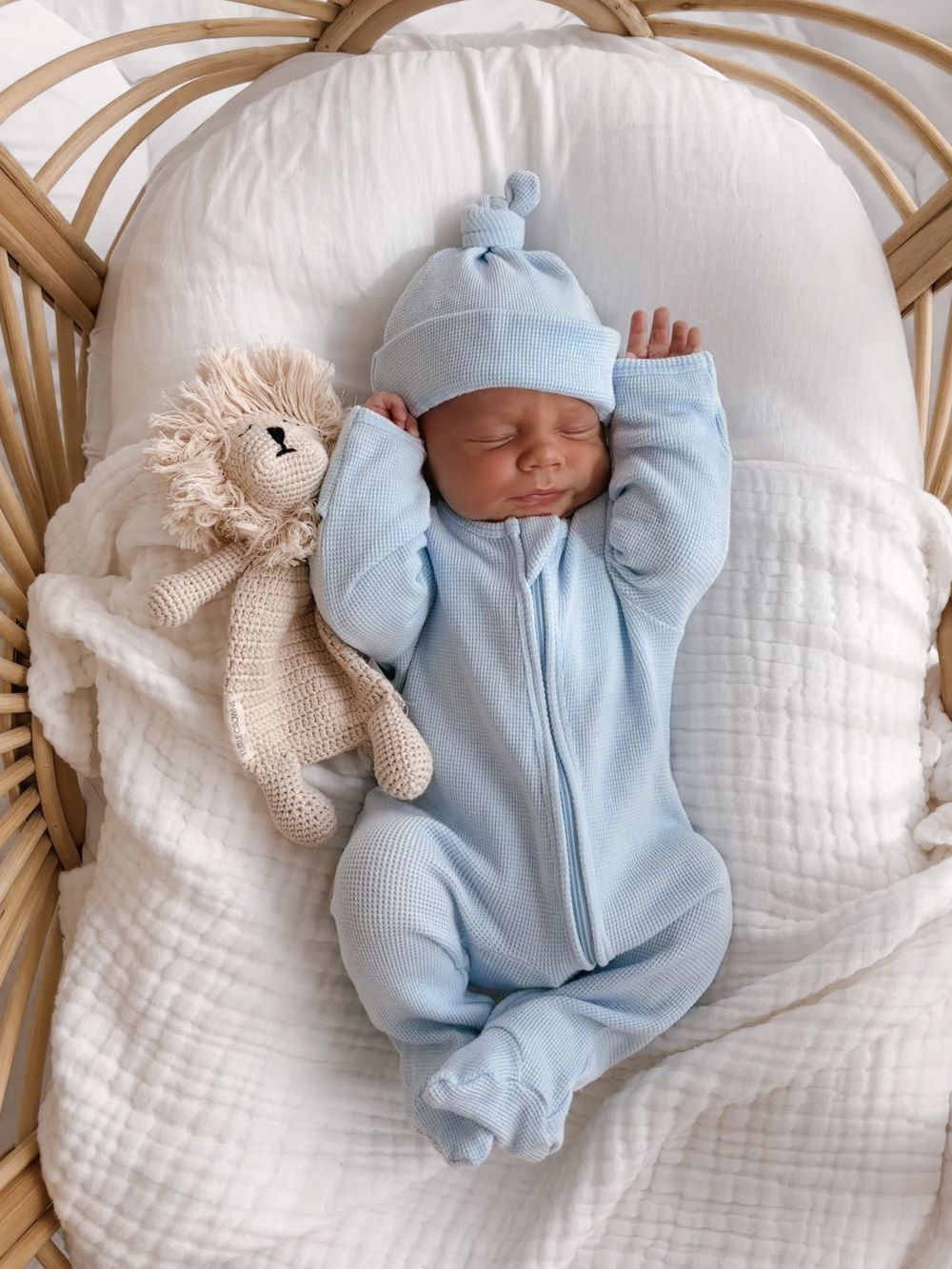 My First Outfit - Baby Blue - Onesie & Beanie Set