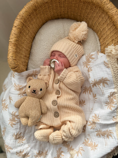 Knitted Romper - Oat