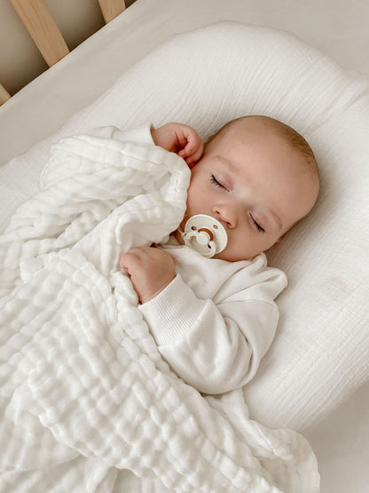 Organic Cotton Gauze Blanket White