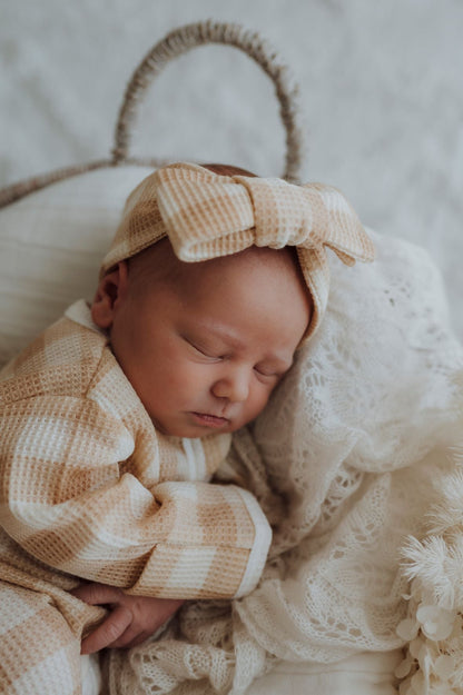My First Topknot Gingham