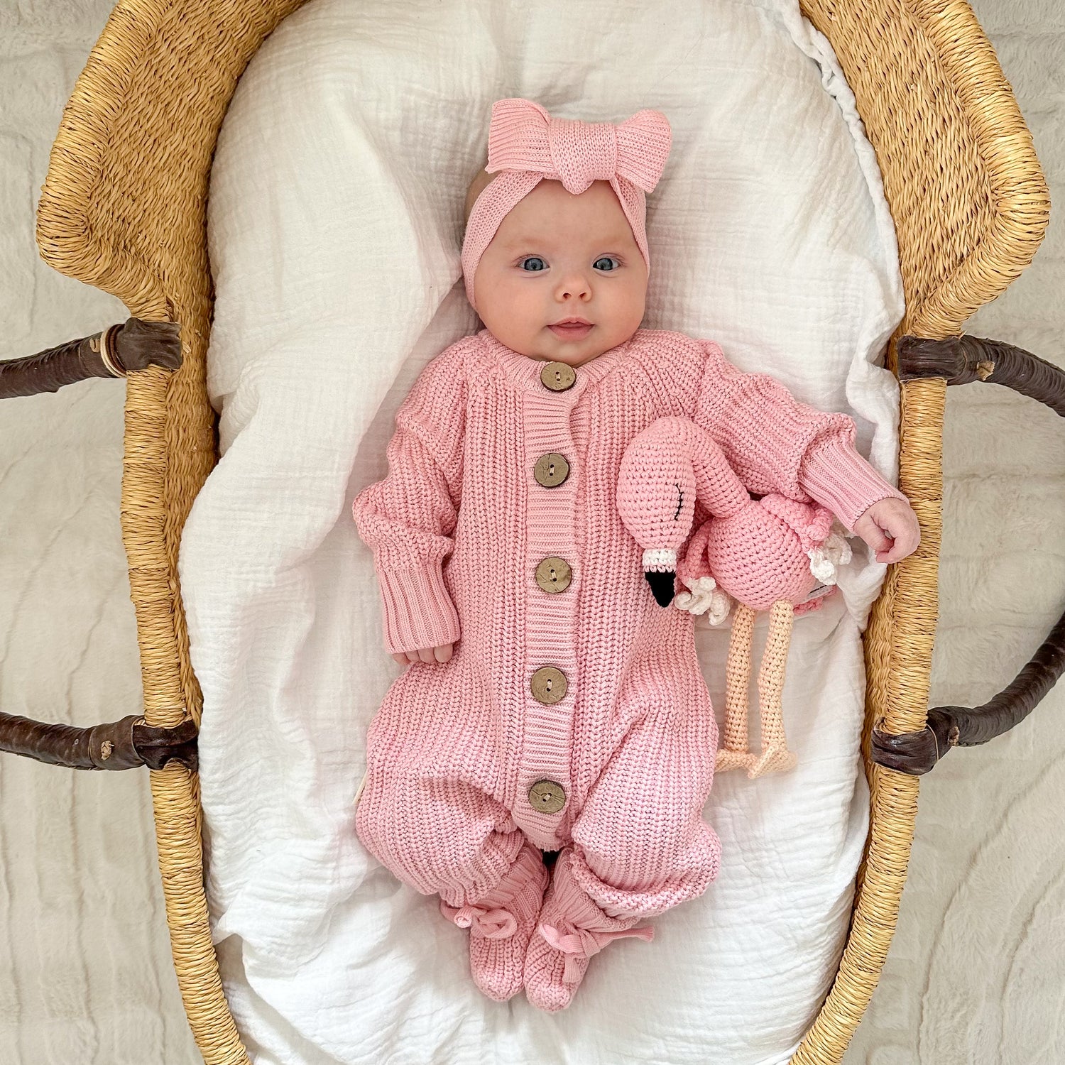 Knitted Romper - Pink