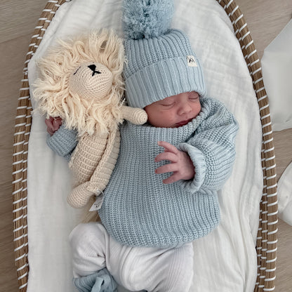 Chunky Knit Jumper - Stormy Blue